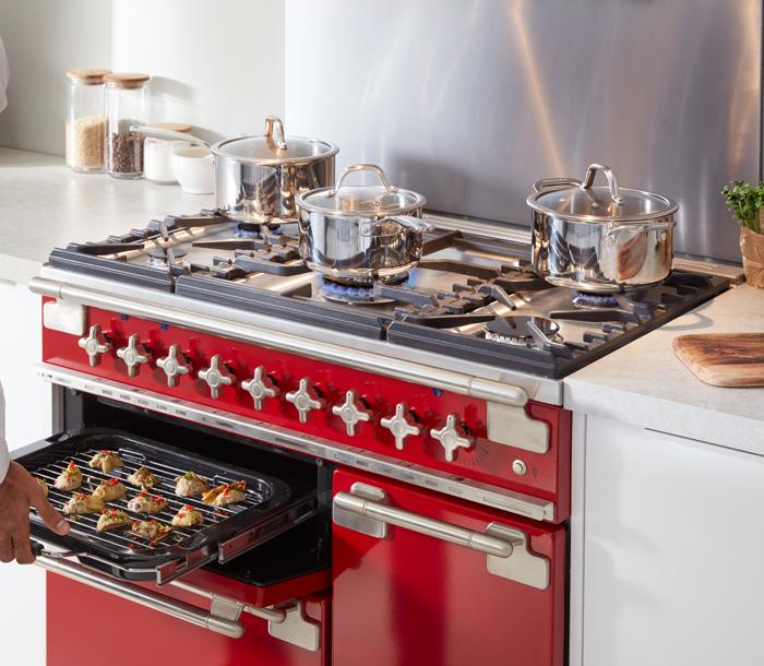 Falcon Elise 90 gas hob and glide-out grill