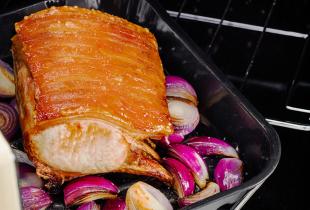 Roast Pork with Red Onion